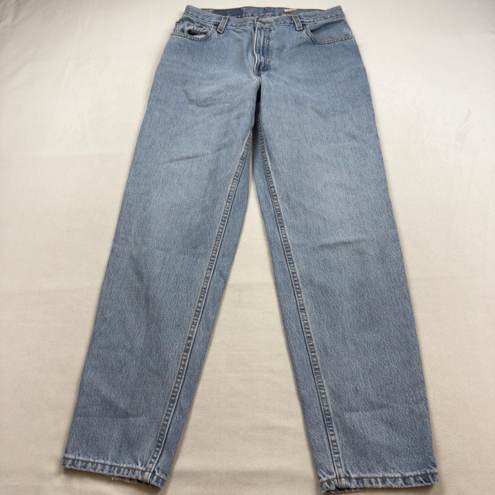 Vintage 90s Levis 550 Relaxed Fit Tapered Leg Light Wash High Rise Mom Jeans 12M